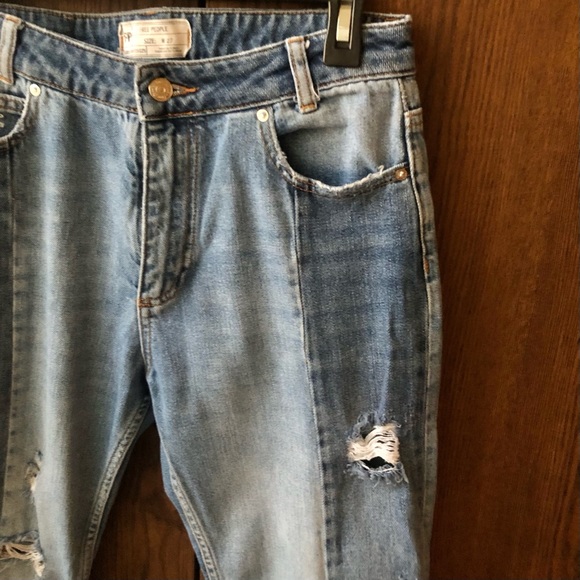 Free People Two Toned Distressed Jeans - Picture 4 of 7